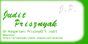 judit prisznyak business card